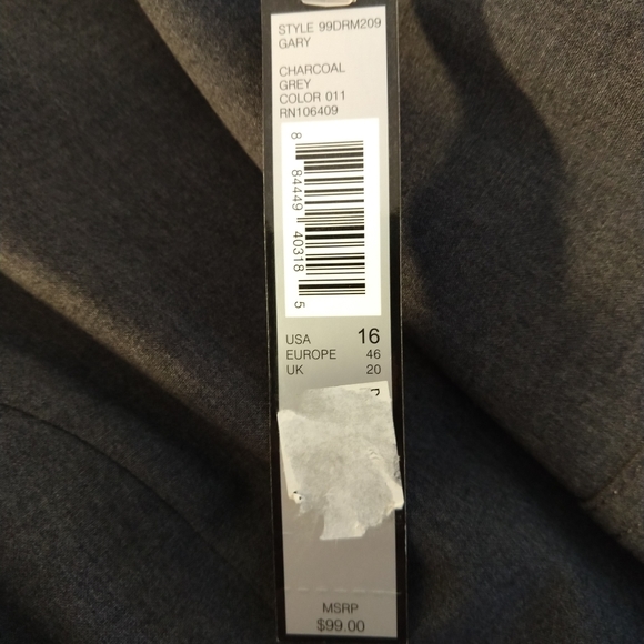 NWT Tahari charcoal grey sheath dress size 16, - Picture 8 of 8